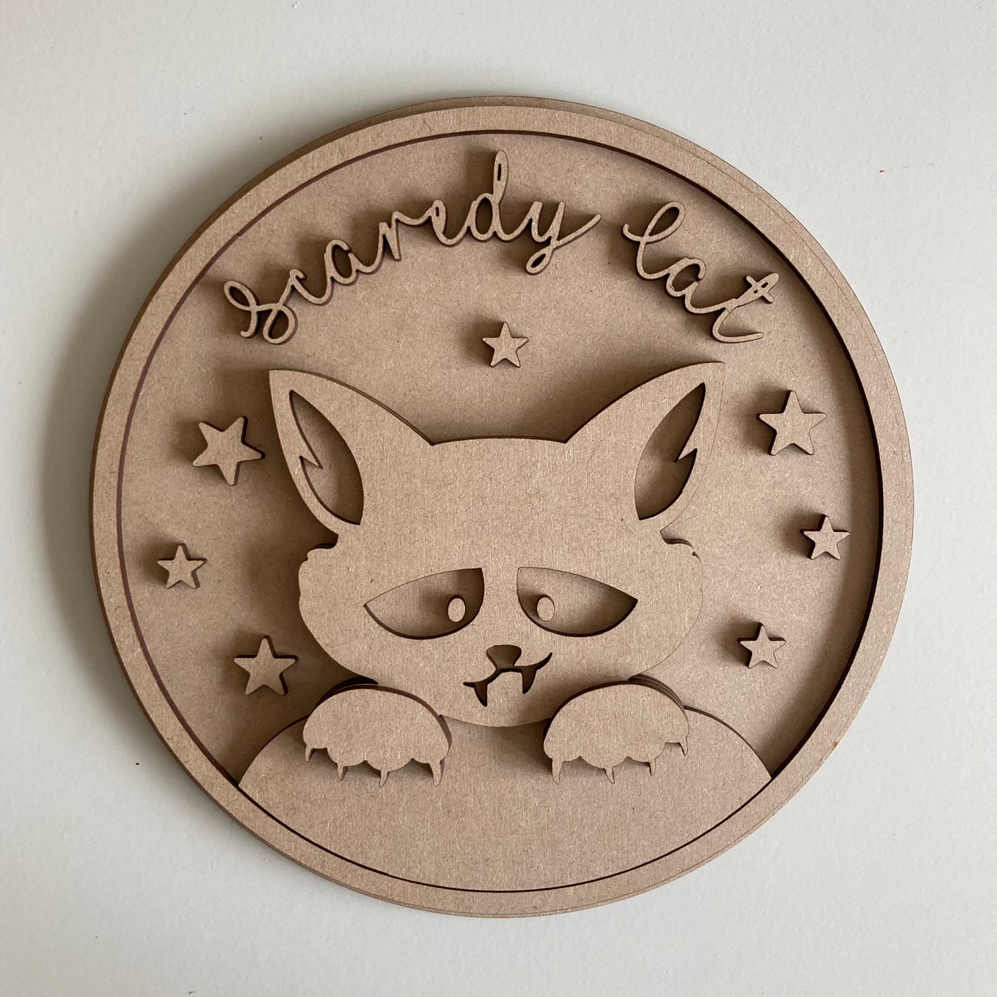 20cm Scaredy Cat Sign