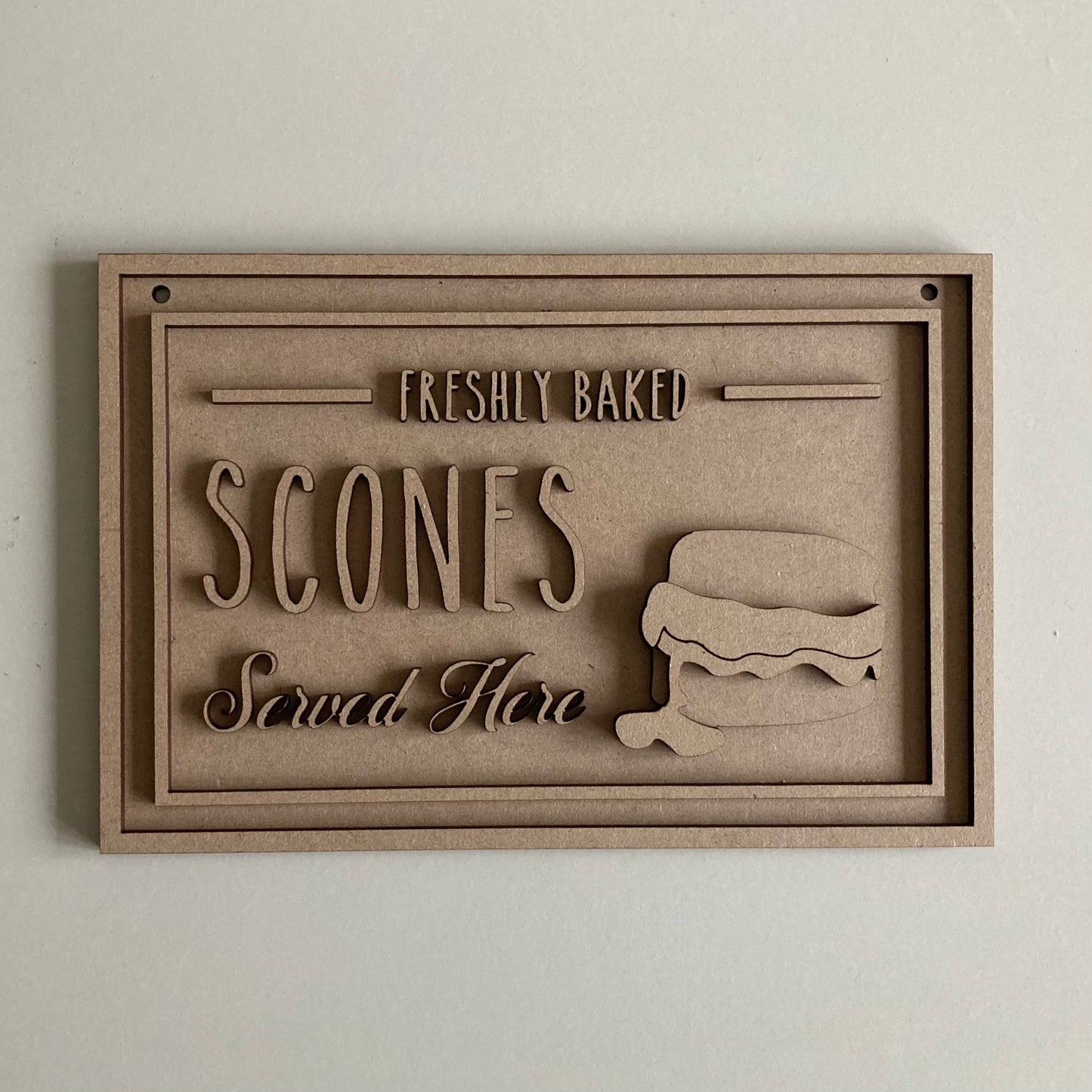 22.5cm Scones Served Here Sign