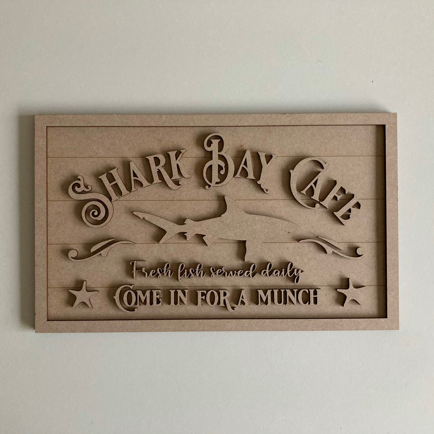 30cm Shark Bay Cafe Sign