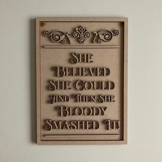 30cm She Believed She Could Sign