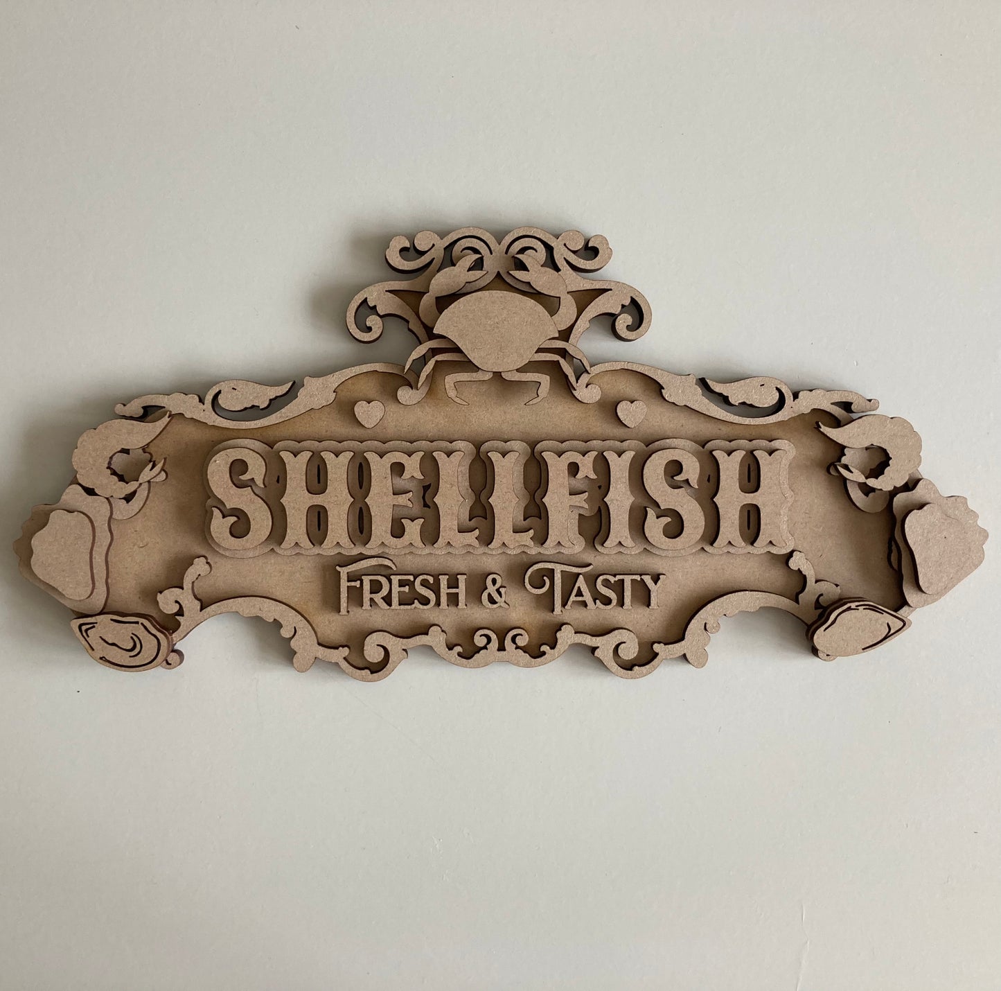 30cm Shellfish Fancy Sign