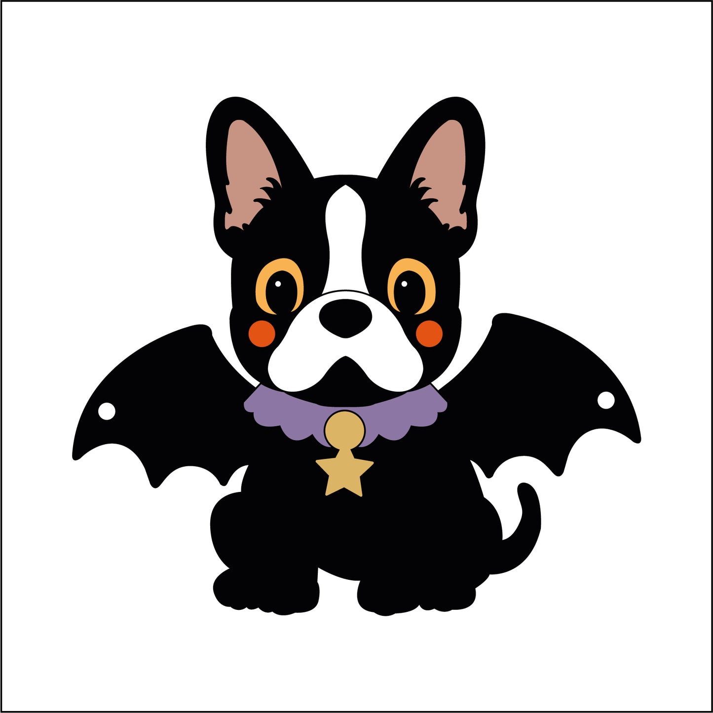 12cm Sky Puppy Frenchie Decoration