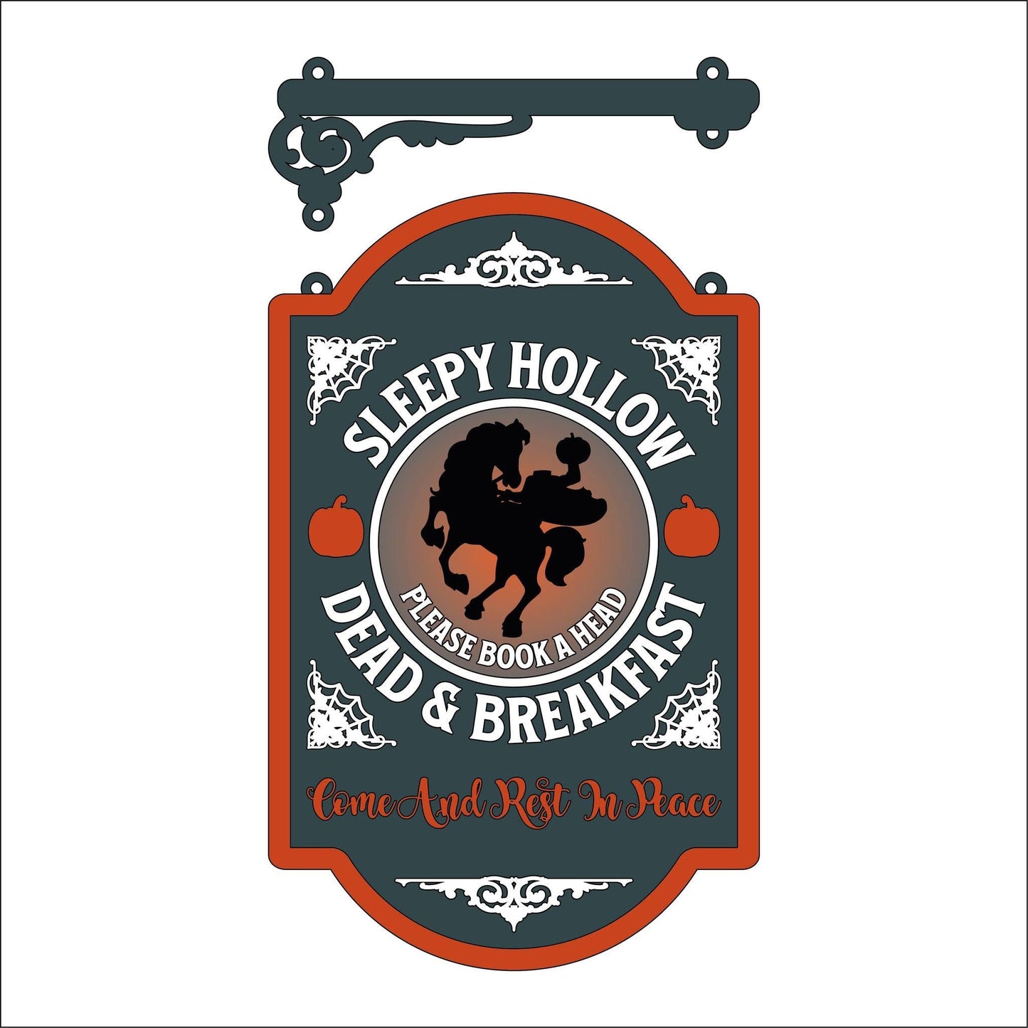 25cm Sleepy Hollow Dead & Breakfast Hanging Sign
