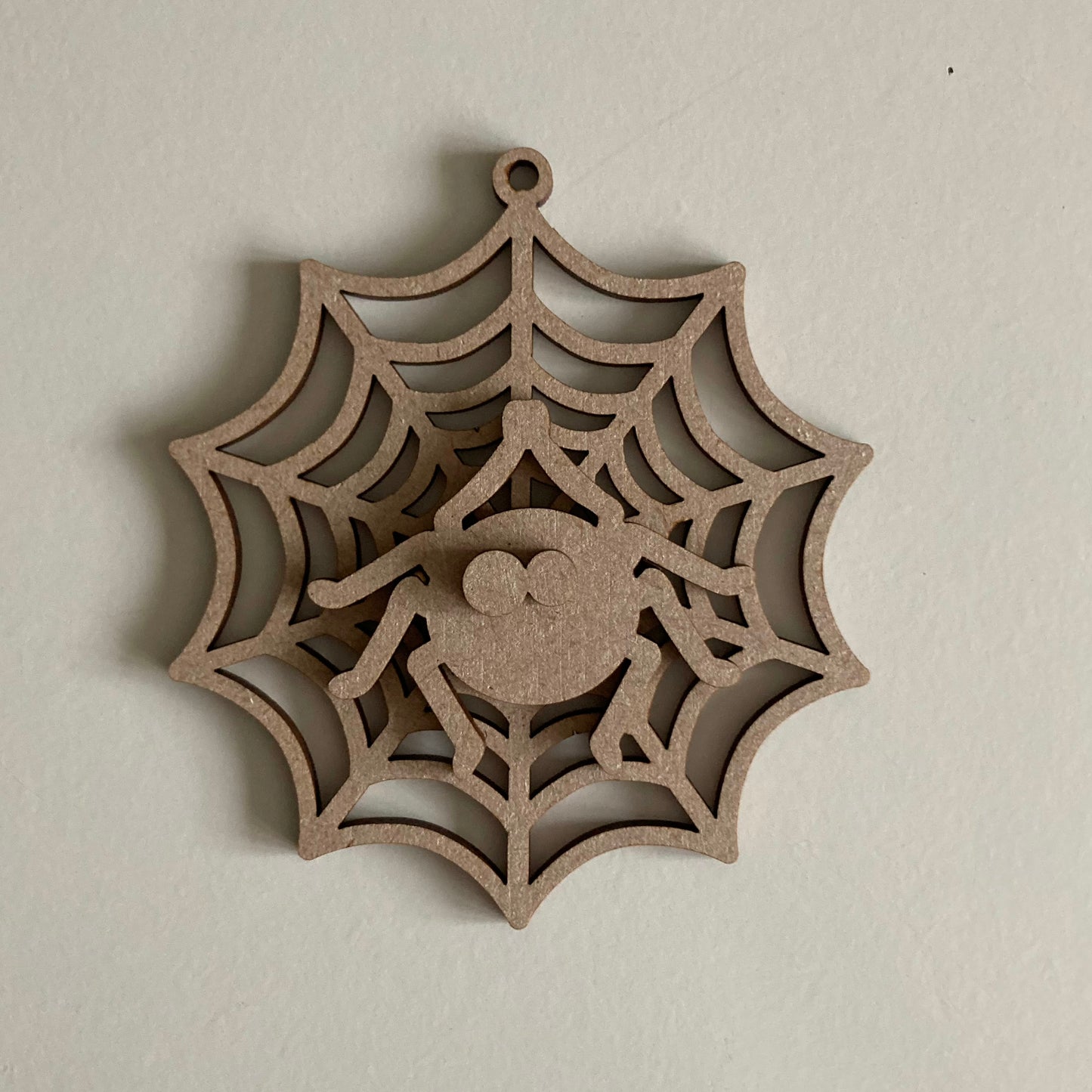 9.5cm Spider On A Web Decoration