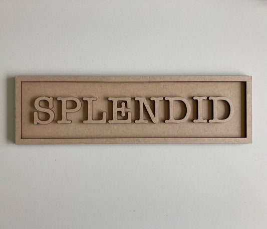 30cm Splendid Rectangle Sign