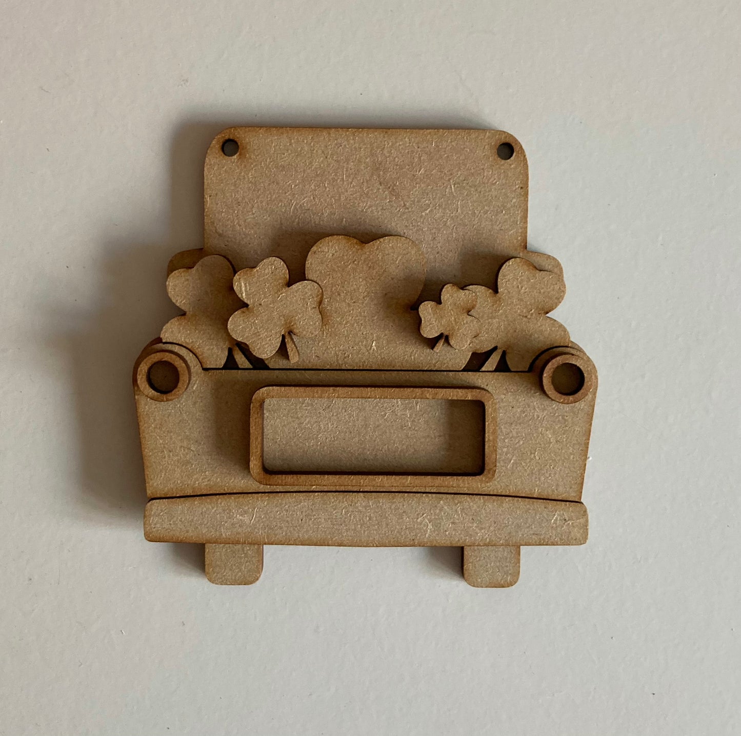 9cm St Patrick's Day Clover Truck Decoration