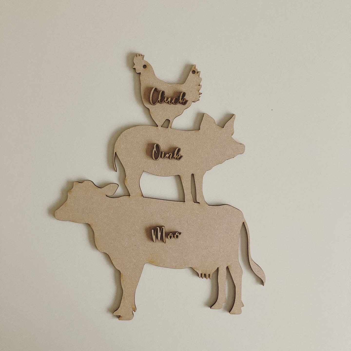 28cm Stacking Farm Animals Sign