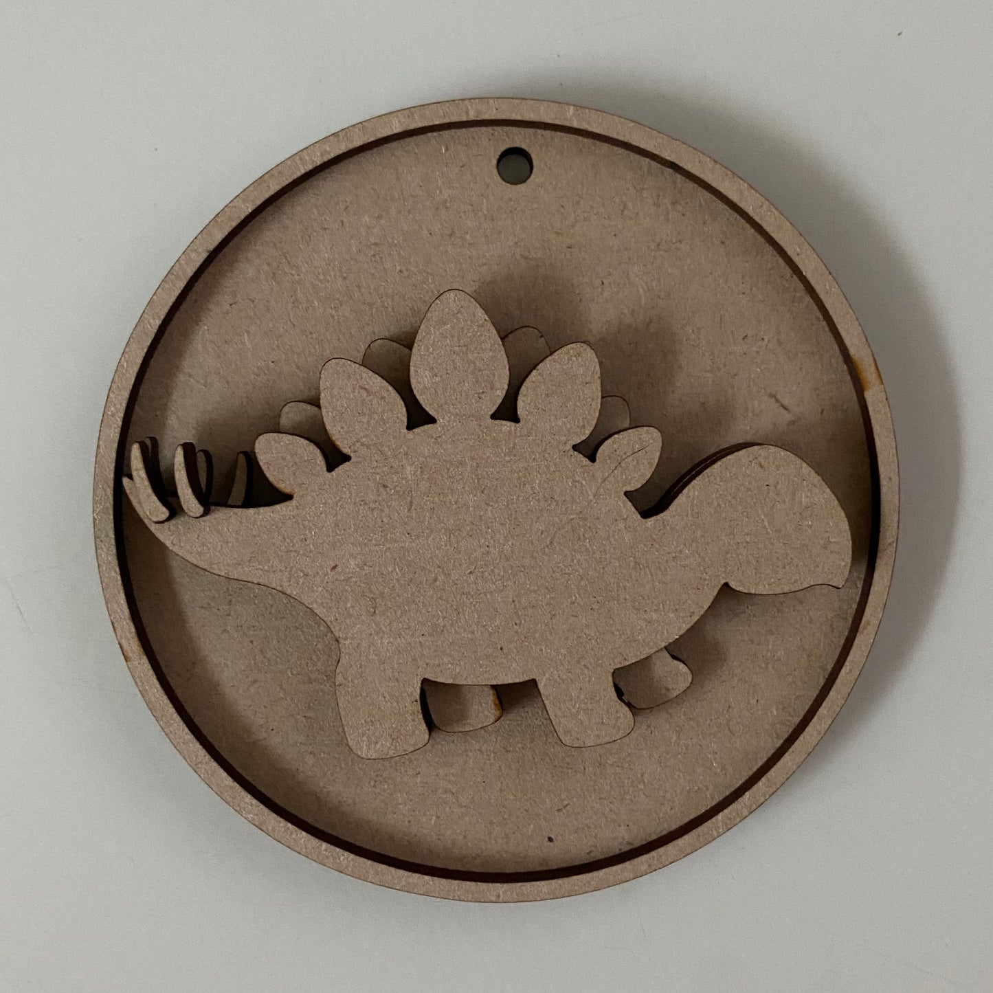 10cm Stegosaurus Dinosaur Round Bauble