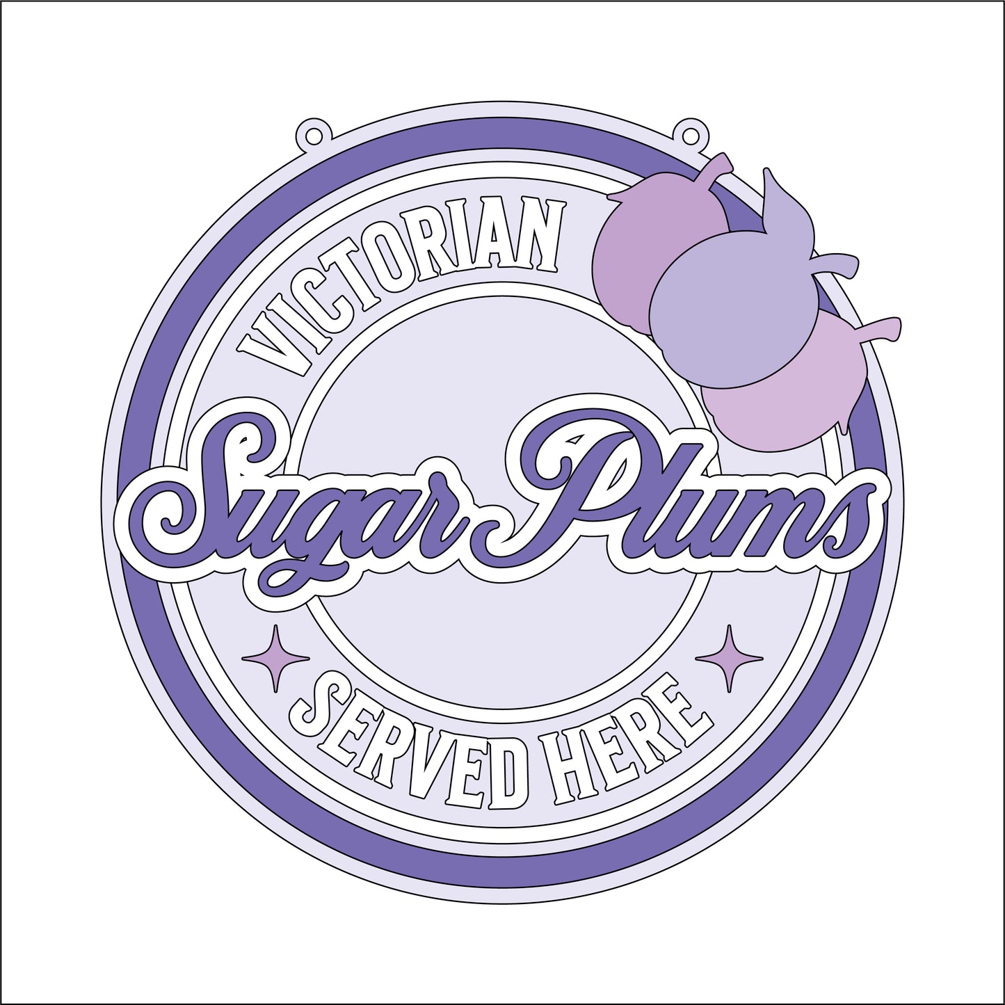 20cm Sugar Plums Sign