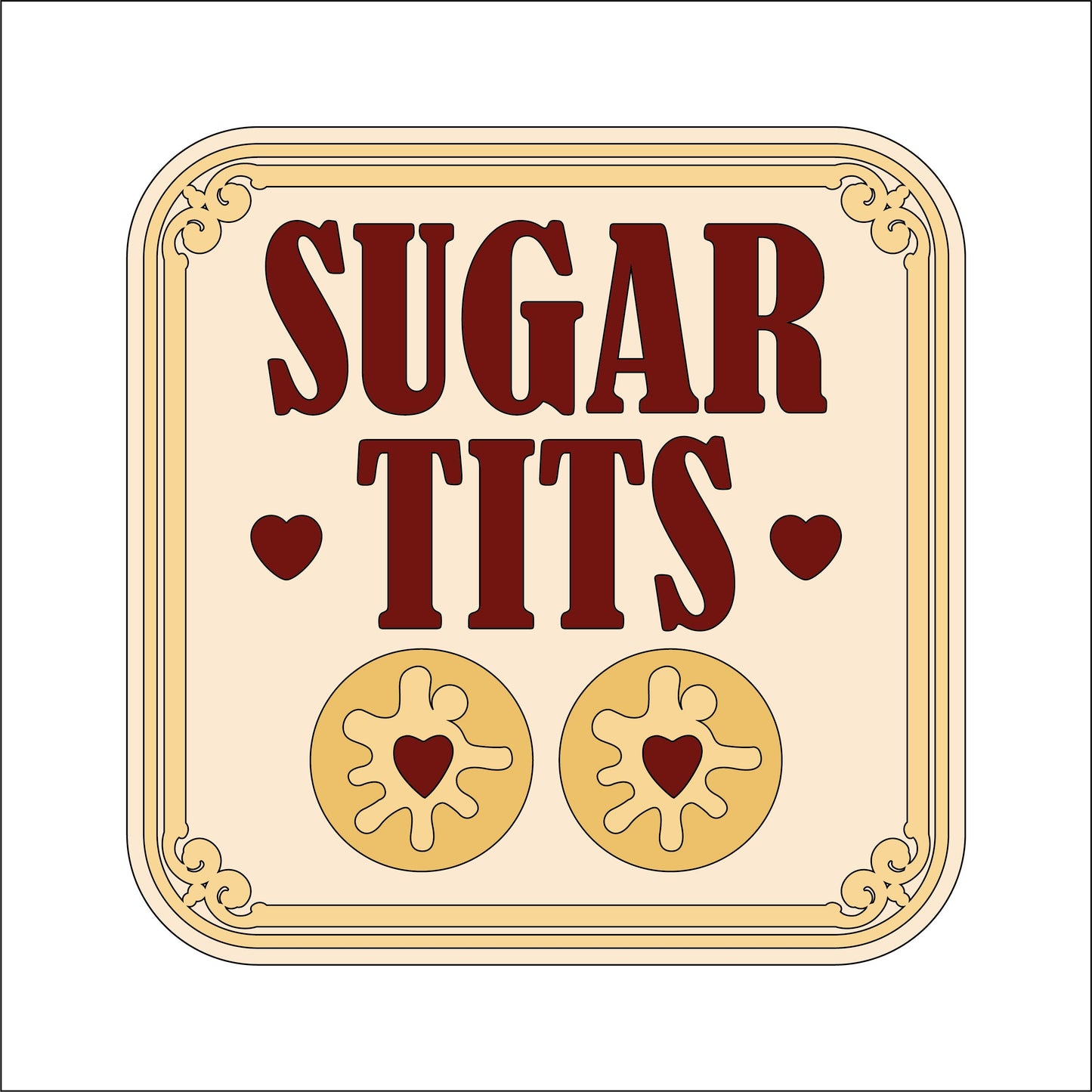 19cm Sugar Tits Sign