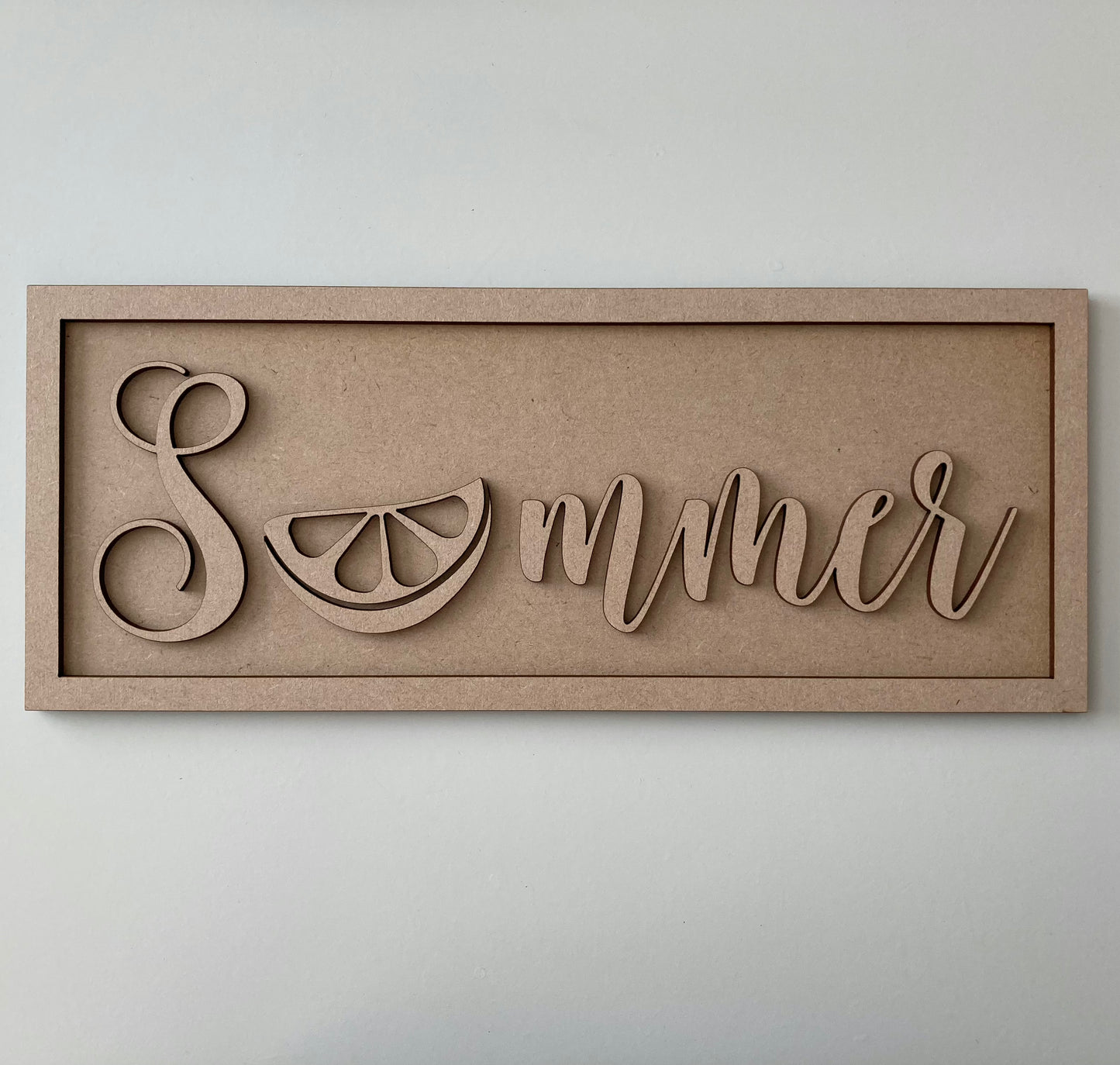 30cm Summer Lemon Rectangle Sign