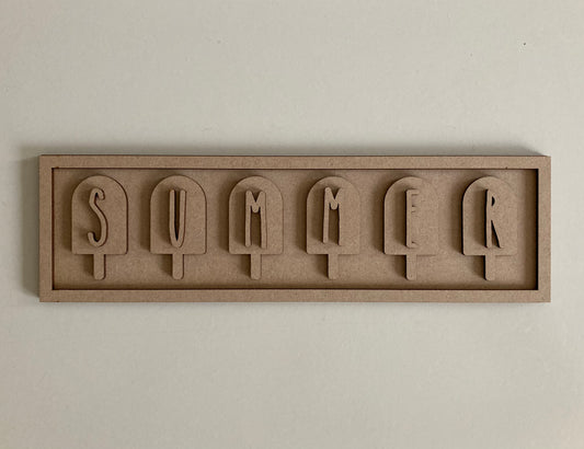 30cm Summer Lollies Rectangle Sign
