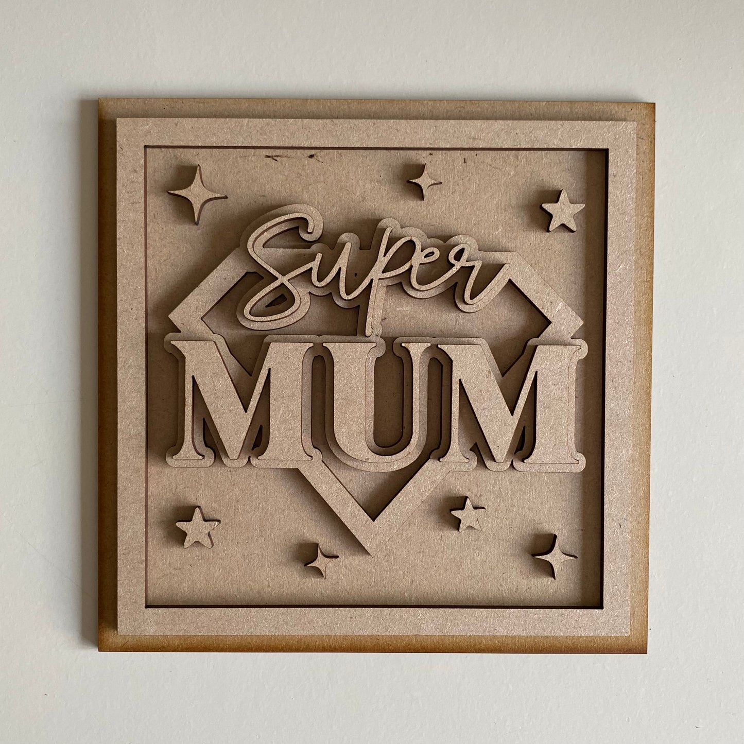 19cm Super Mum Sign