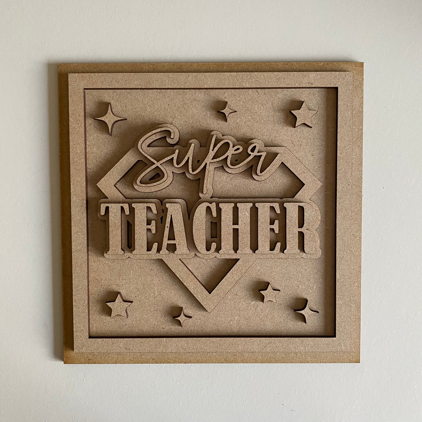 19cm Super Teacher Sign