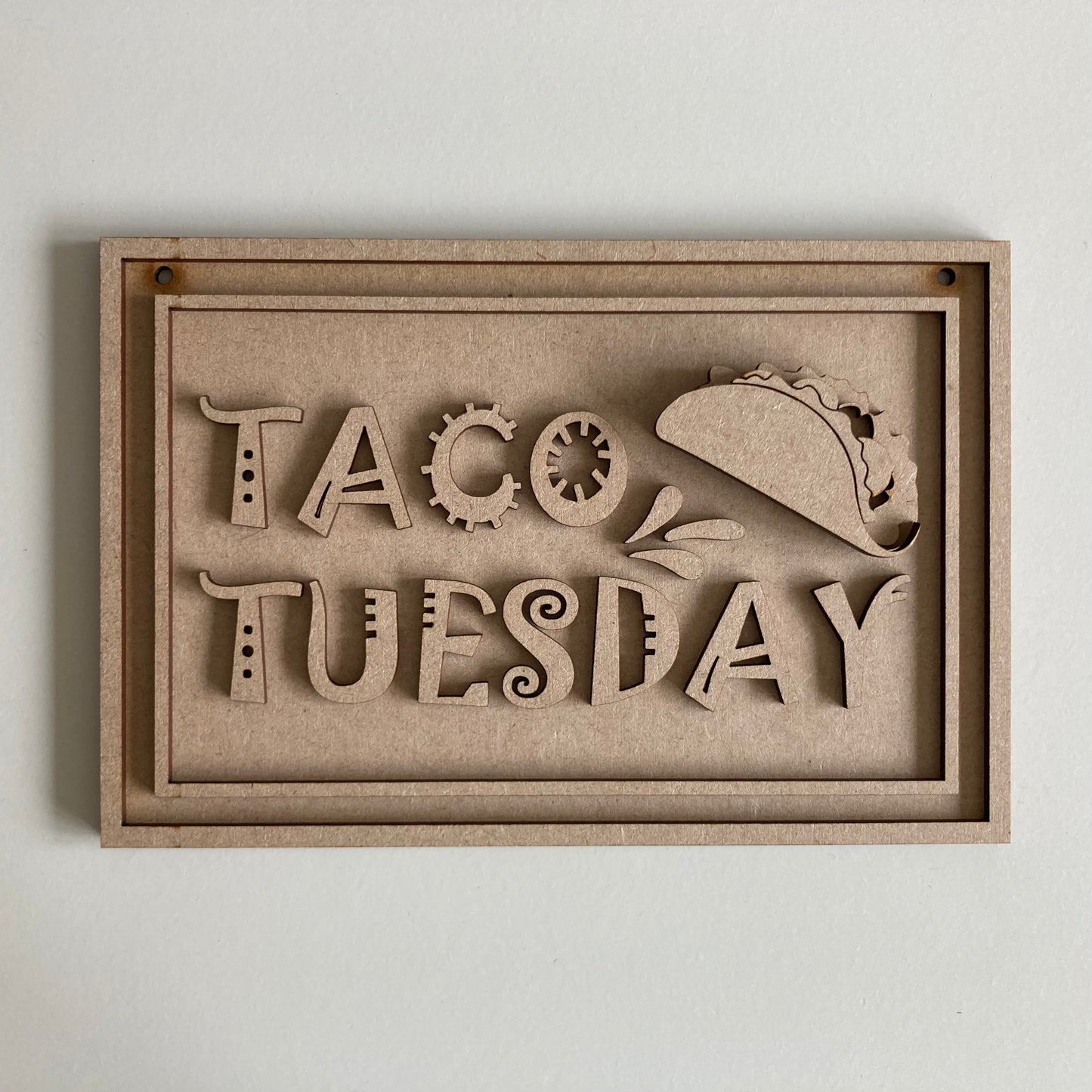 22.5cm Taco Tuesday Sign