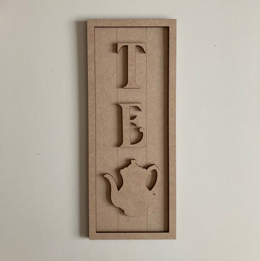 30cm Tea Rectangle Sign