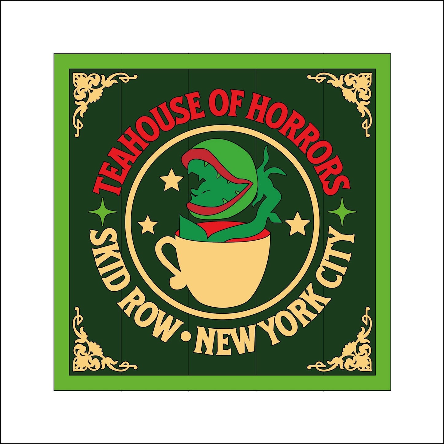19cm Teahouse Of Horrors Sign