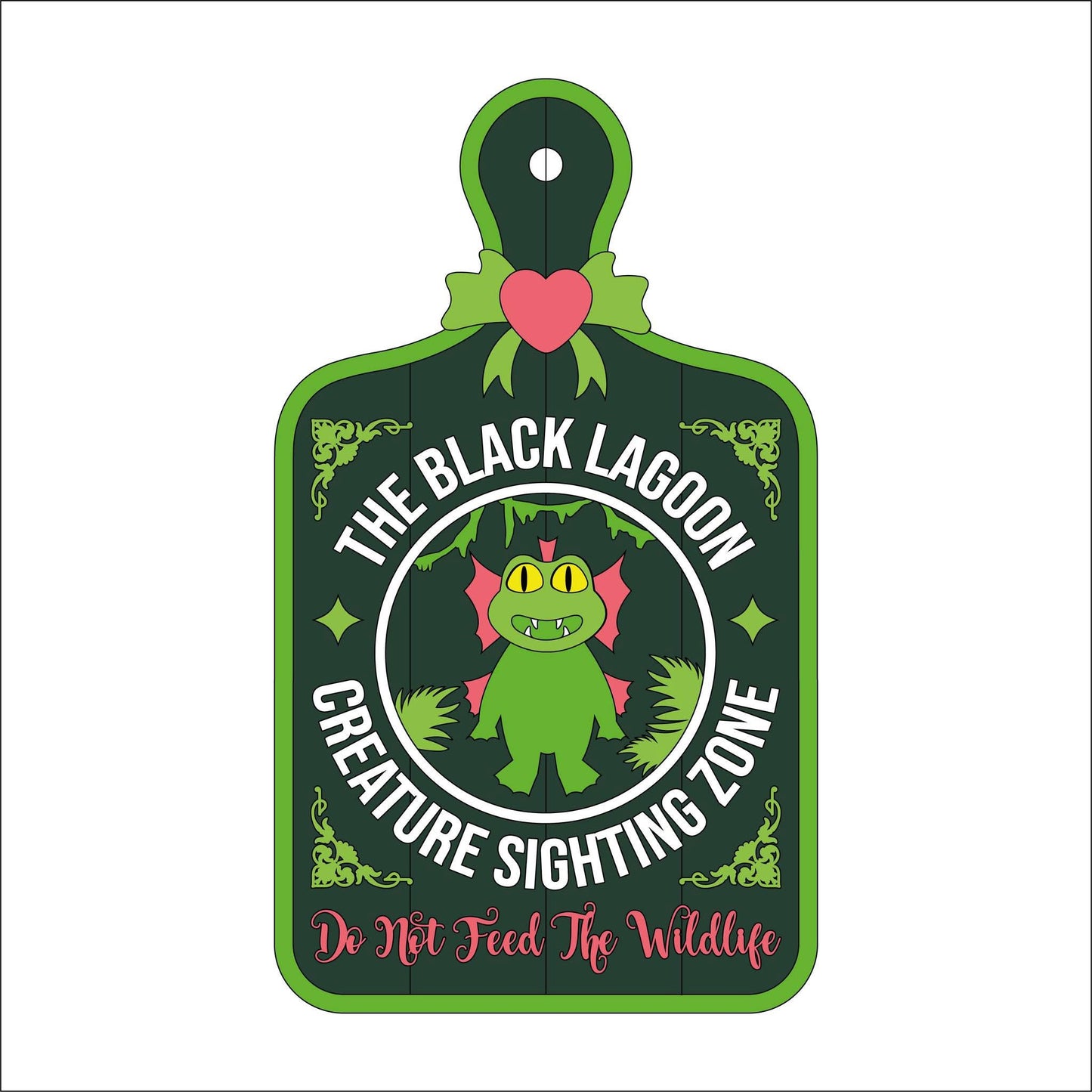 30cm The Black Lagoon Creature Sighting Zone Chopping Board