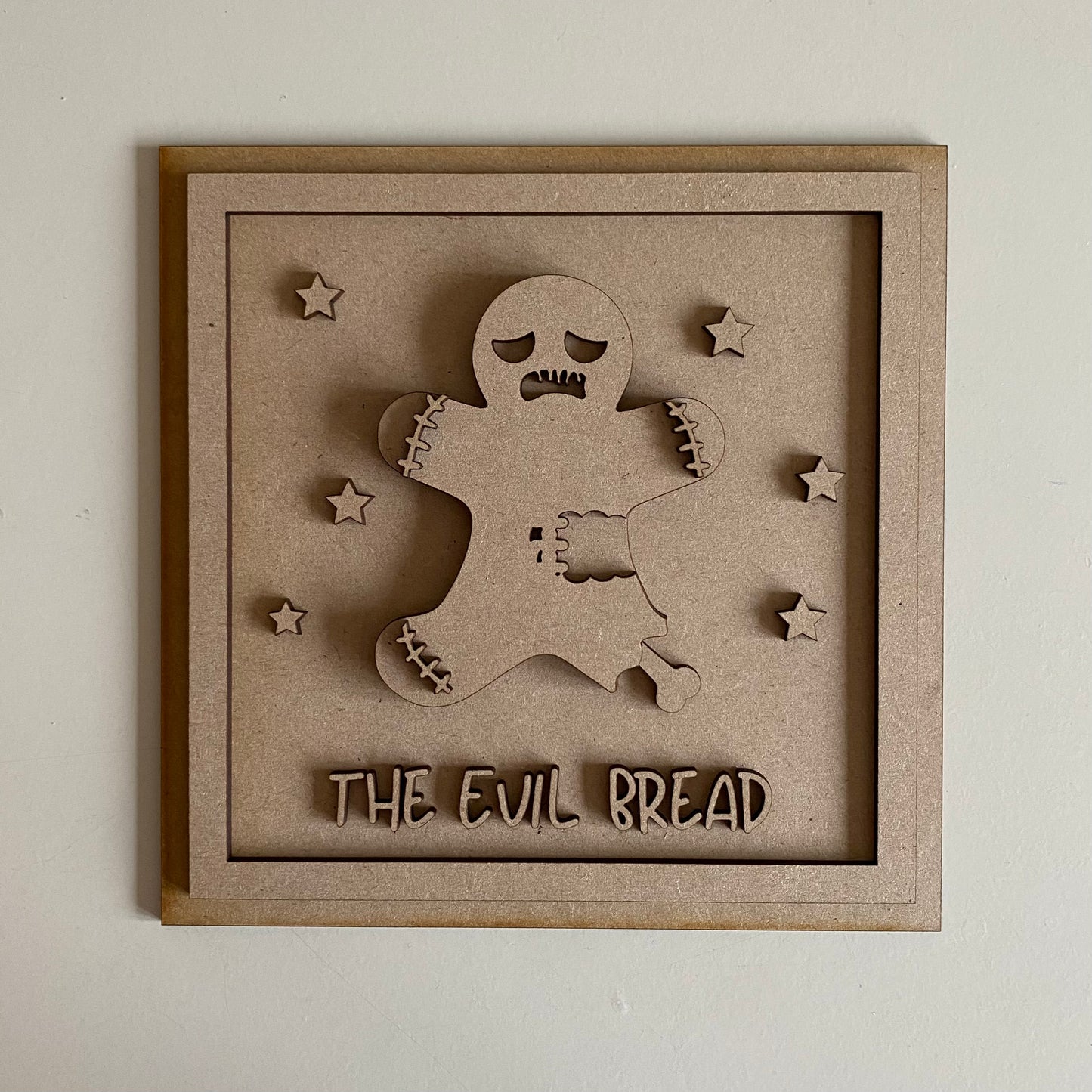 19cm The Evil Bread Gingerbread Sign