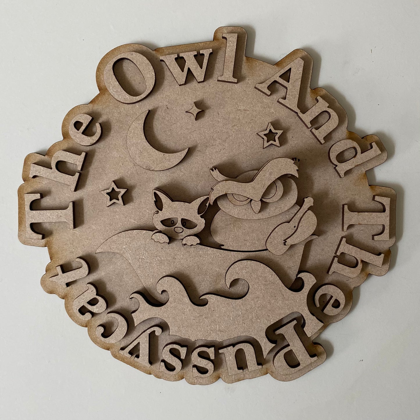 20cm The Owl and The Pussycat Sign