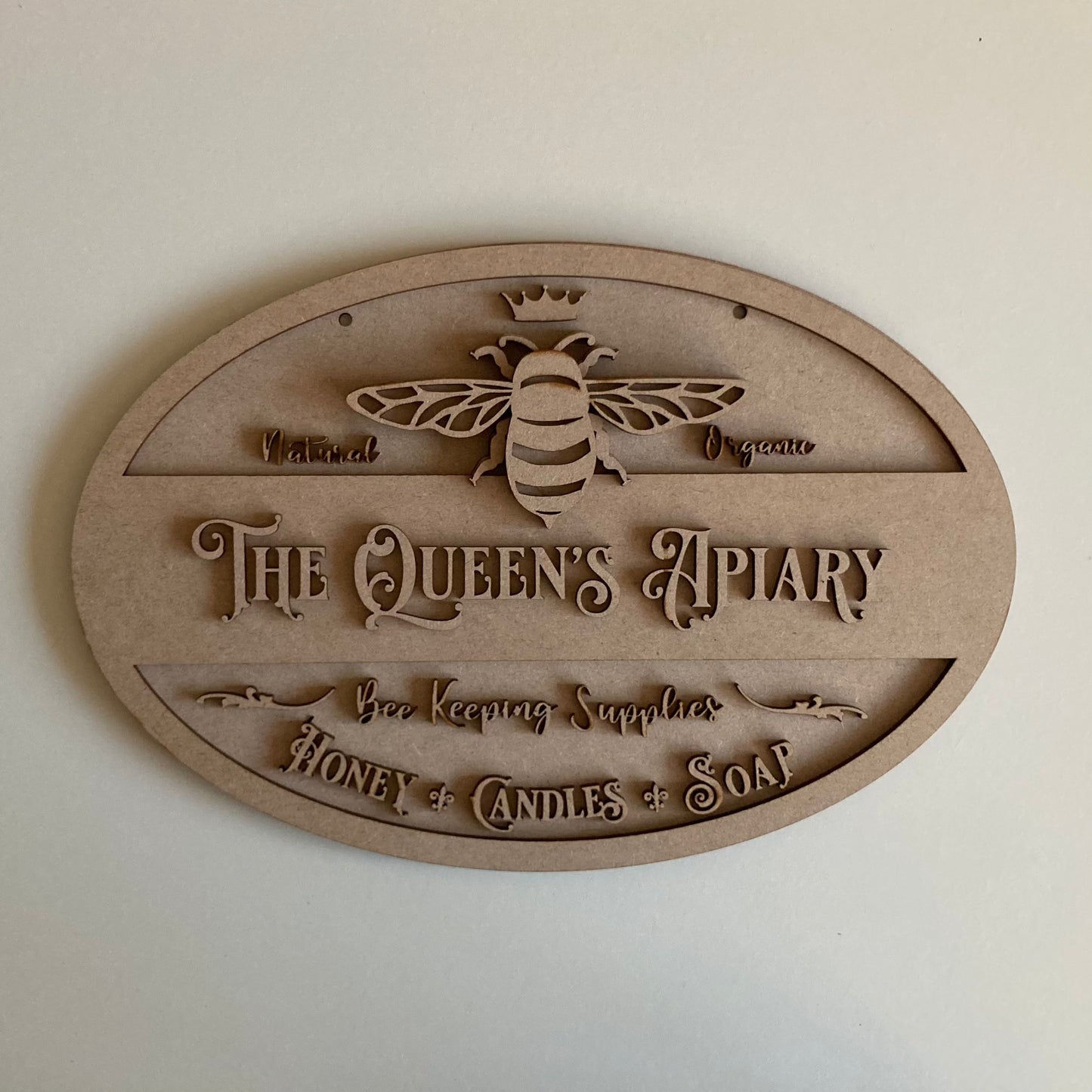 30cm The Queen's Apiary Oval Sign