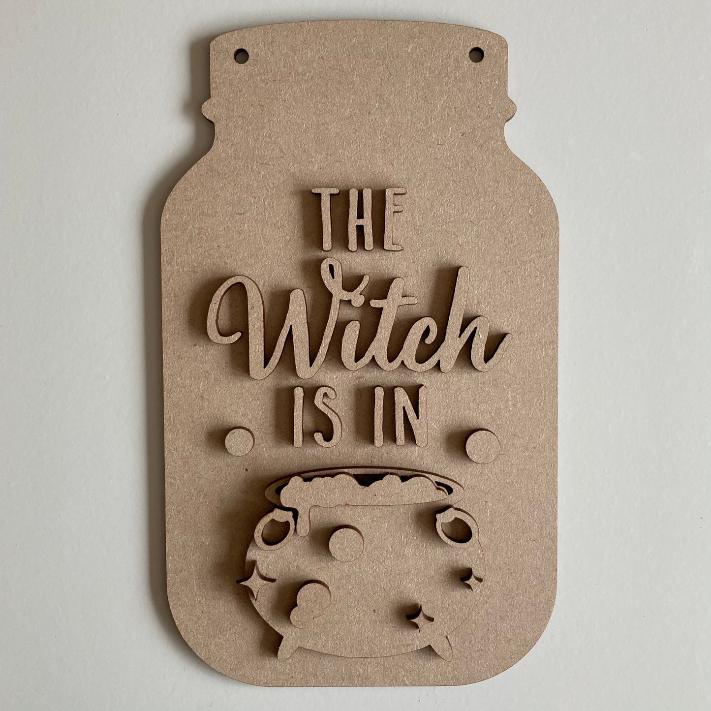 20cm The Witch Is In Mason Jar