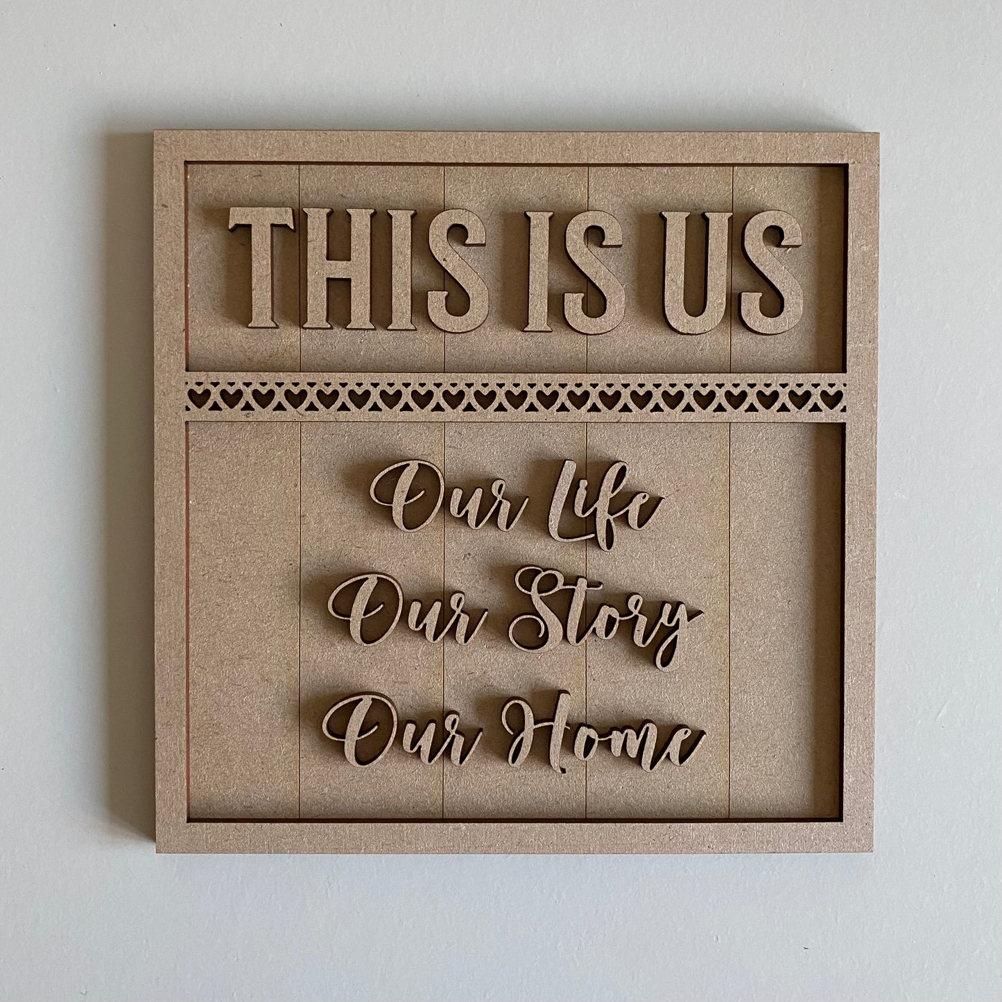 19cm This Is Us Square Sign