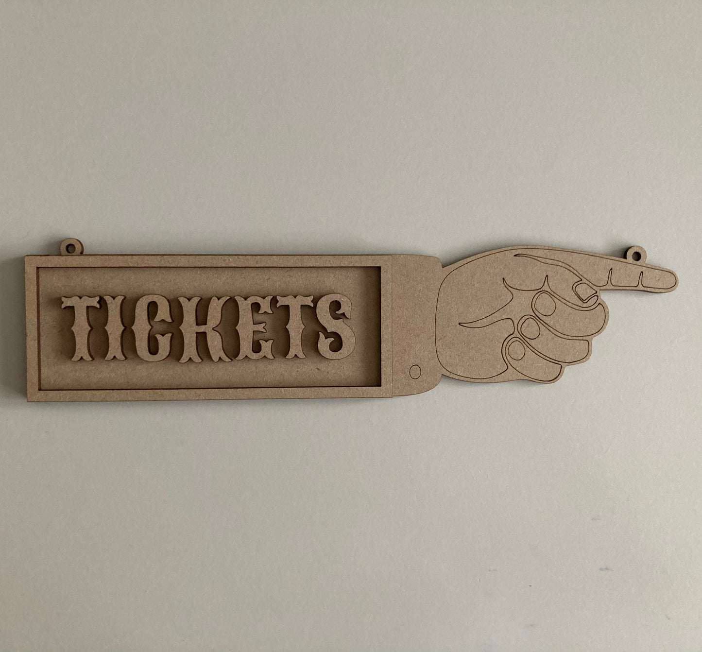 30cm Ticket Direction Sign