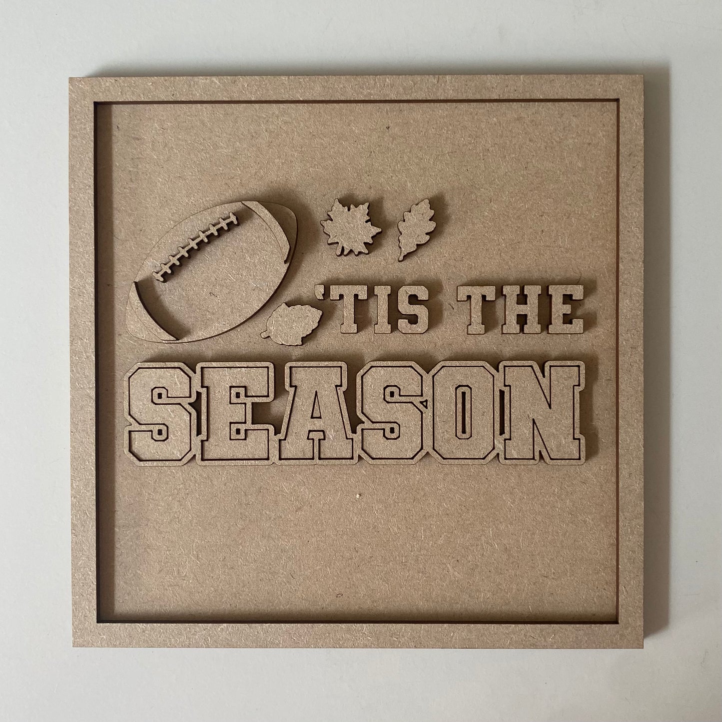 19cm Tis The Season American Football Sign
