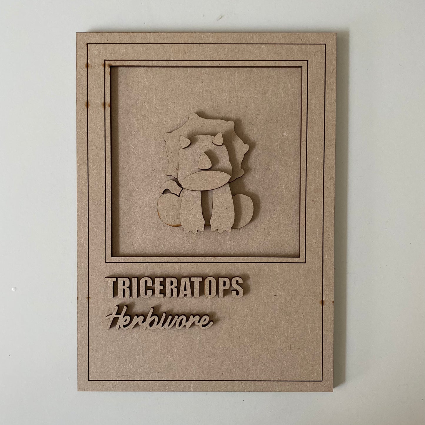 25cm Triceratops Dinosaur Sign