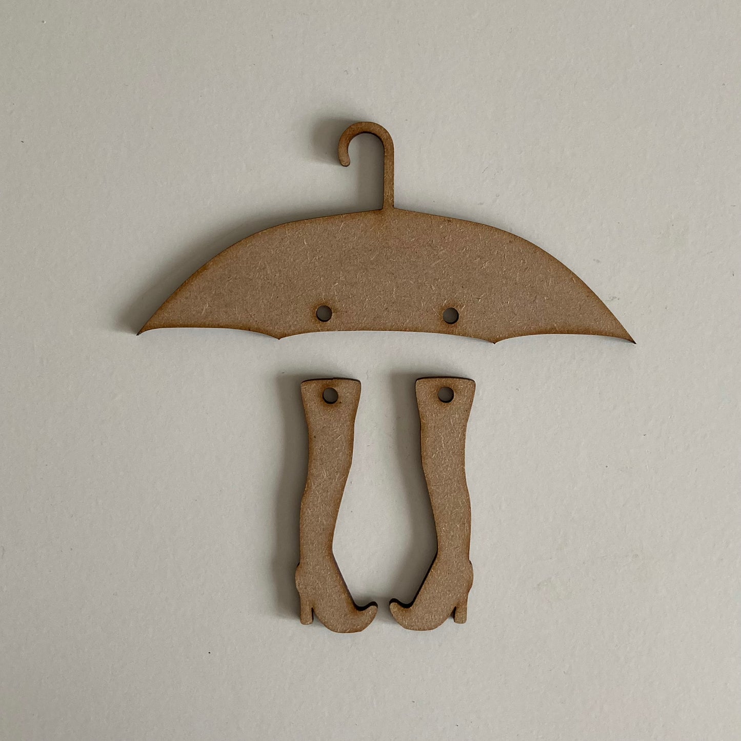 13.5cm Umbrella & Witches Legs Dangly Decoration