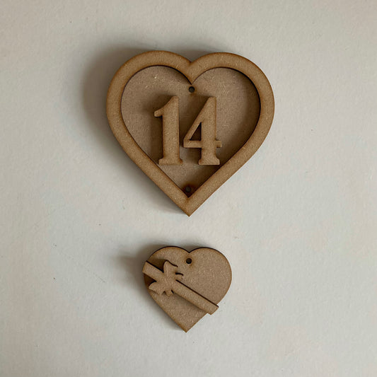 Valentine's 14 Heart & Chocolates Dangly