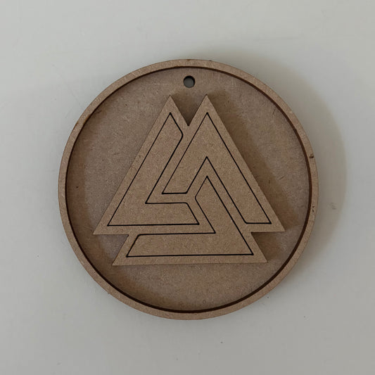 10cm Valhalla Symbol Round Bauble