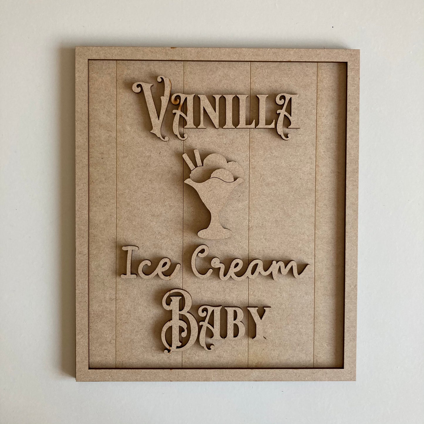 26cm Vanilla Ice Cream Baby Sign