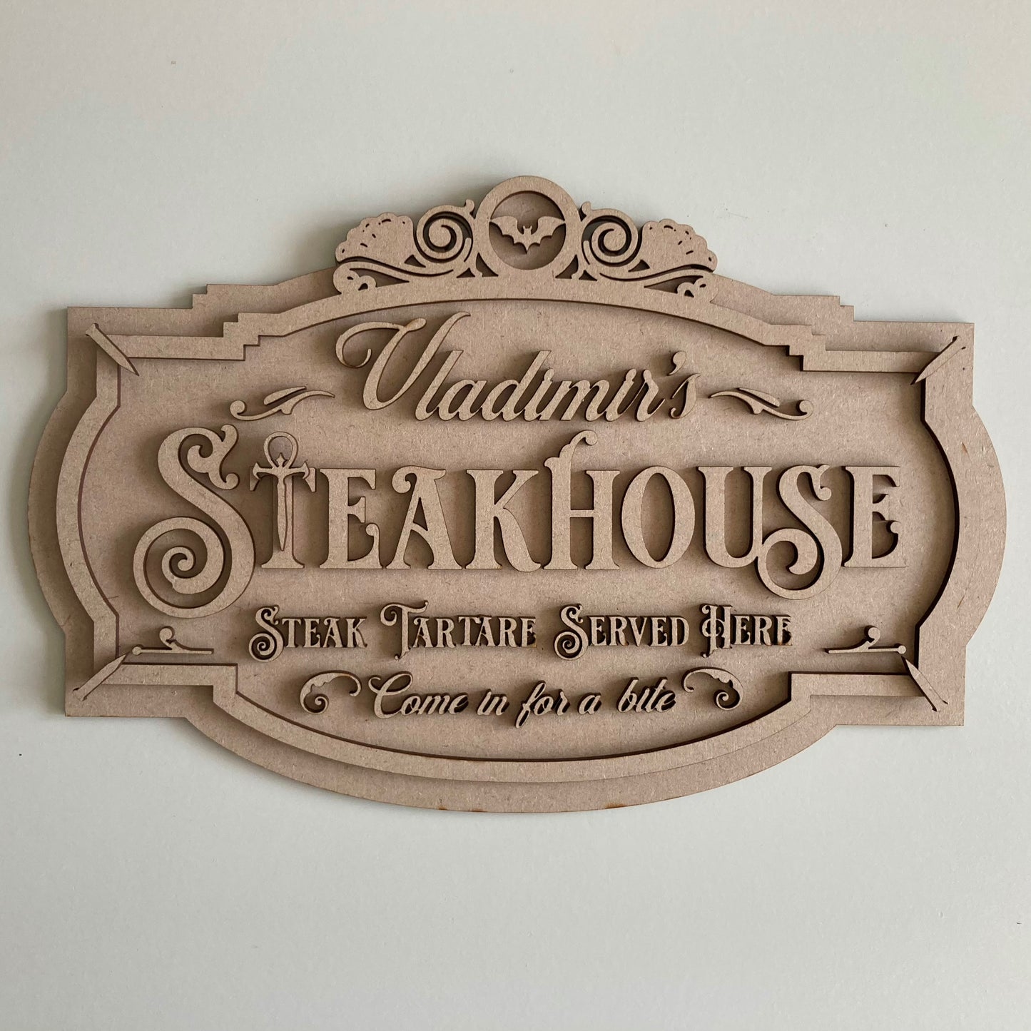 30cm Vladimir's Steakhouse Sign