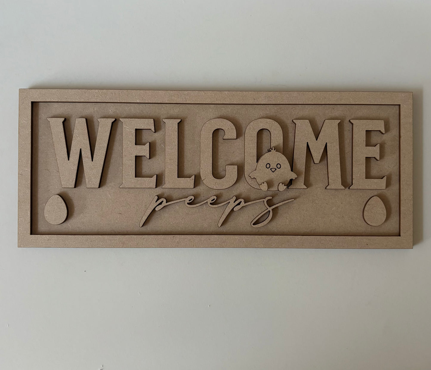 30cm Welcome Peeps Easter Chick Sign