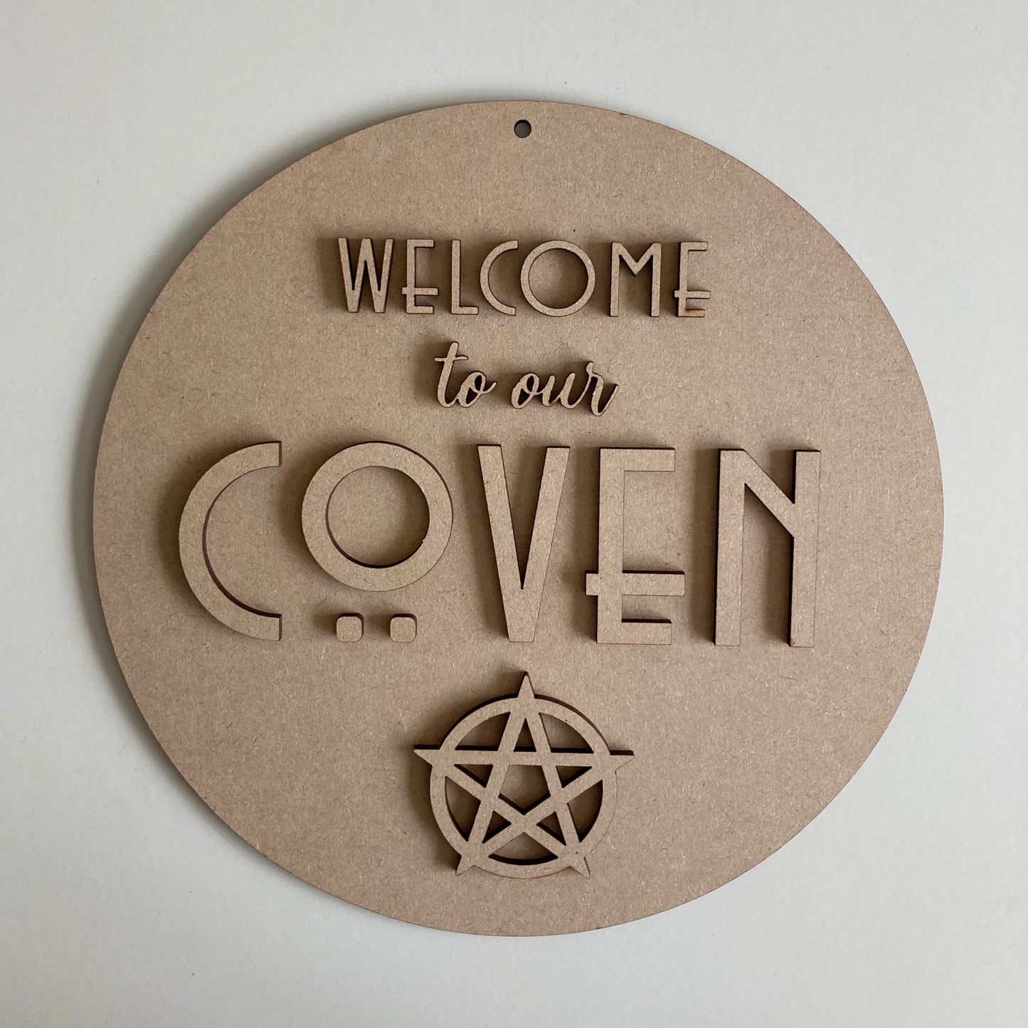 22cm Welcome To Our Coven Sign