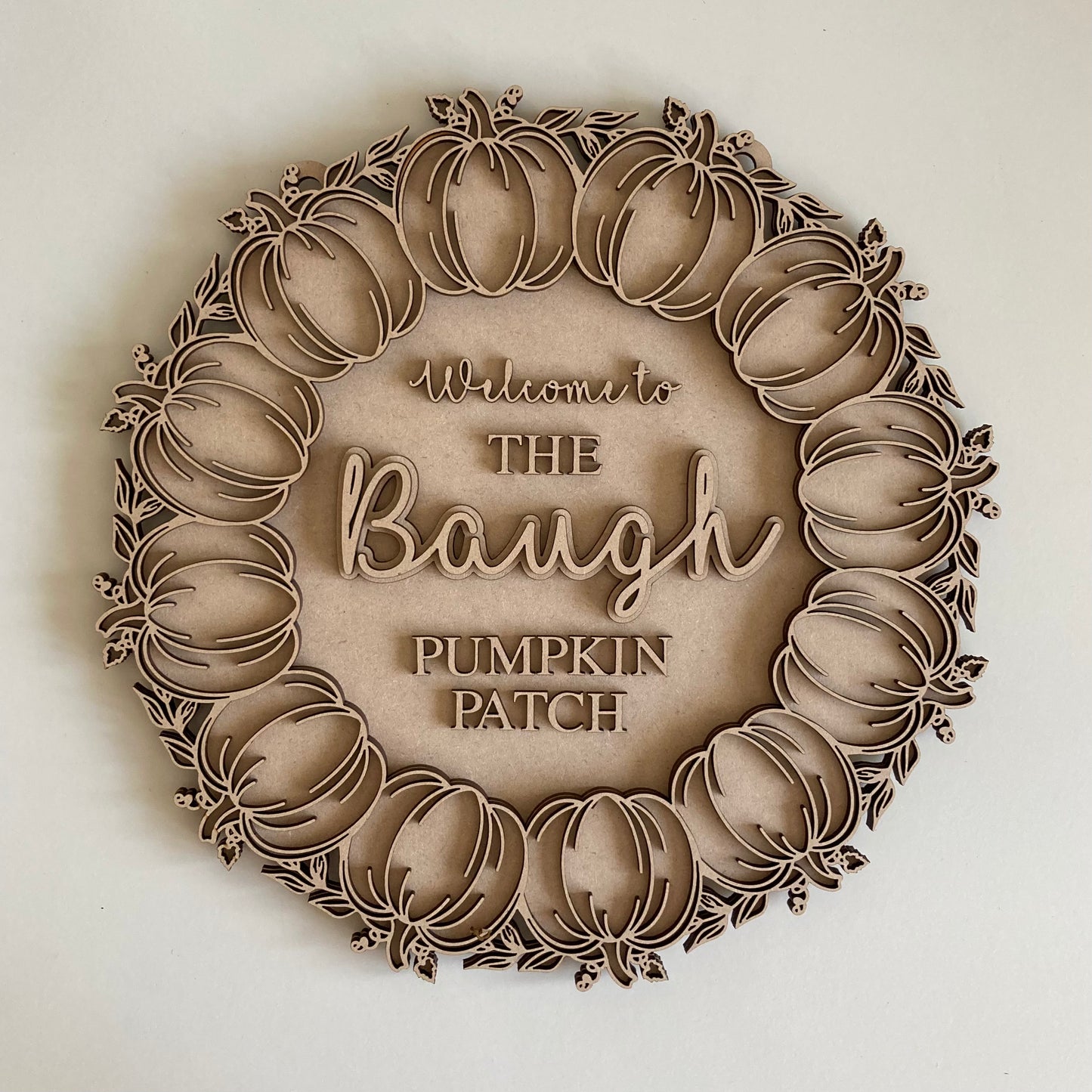 30cm Welcome To The Pumpkin Patch Personalised Wreath