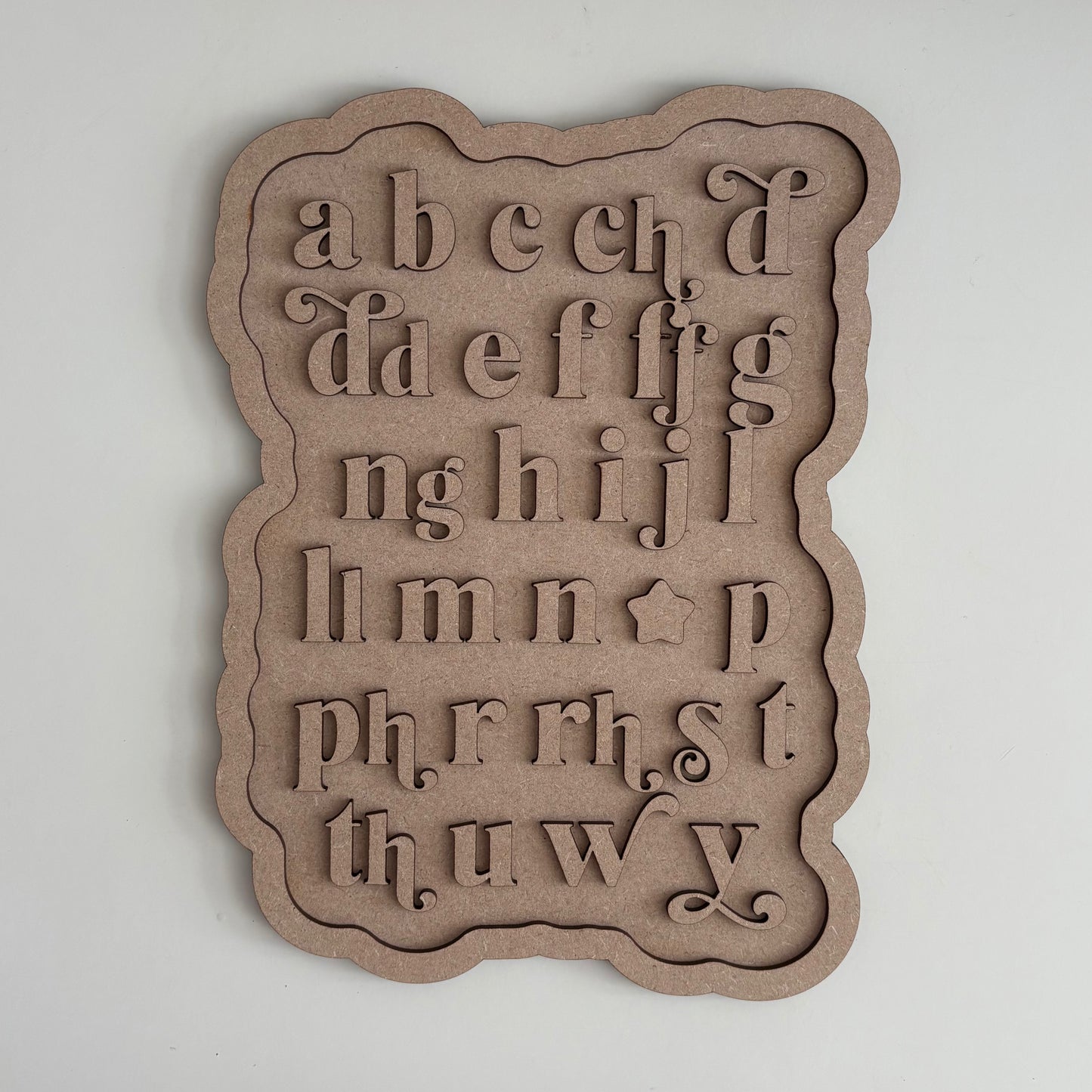 30cm Welsh Alphabet Sign