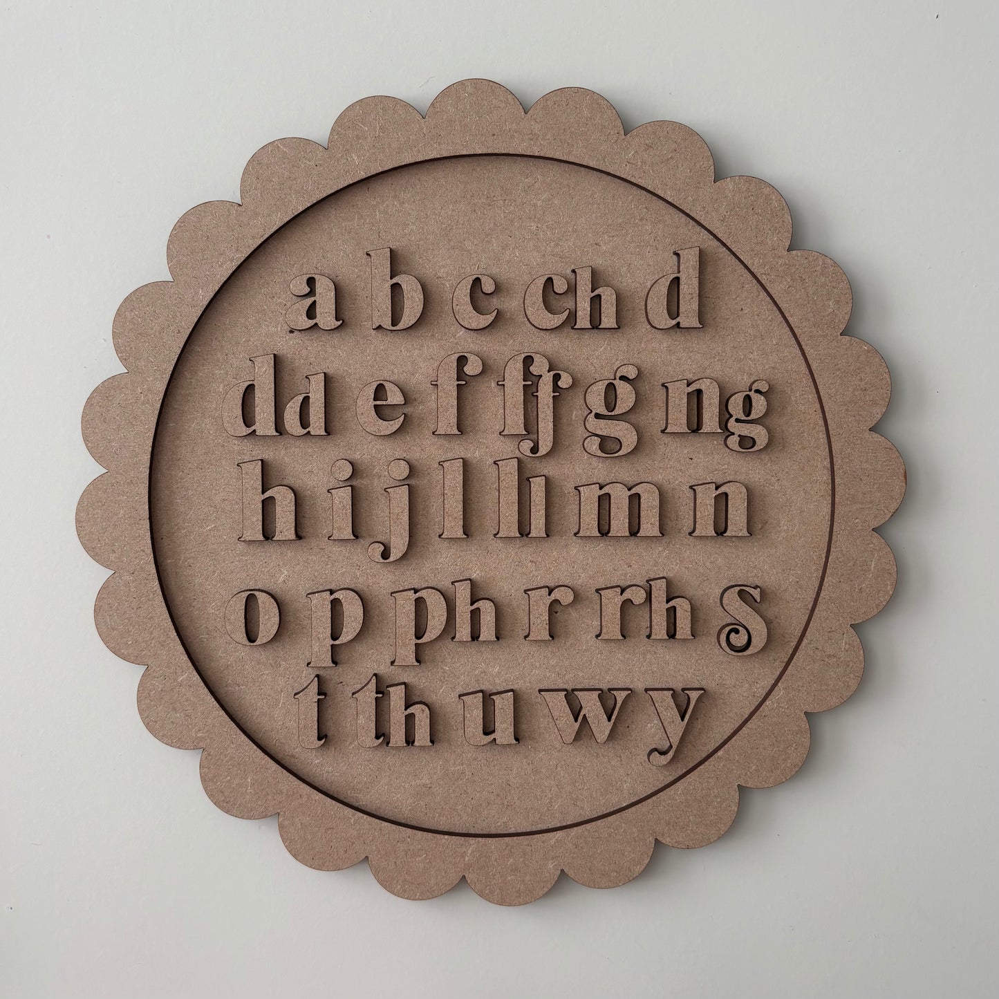 25cm Alphabet Scalloped Sign