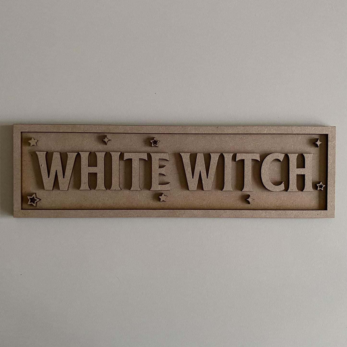 30cm White Witch Sign