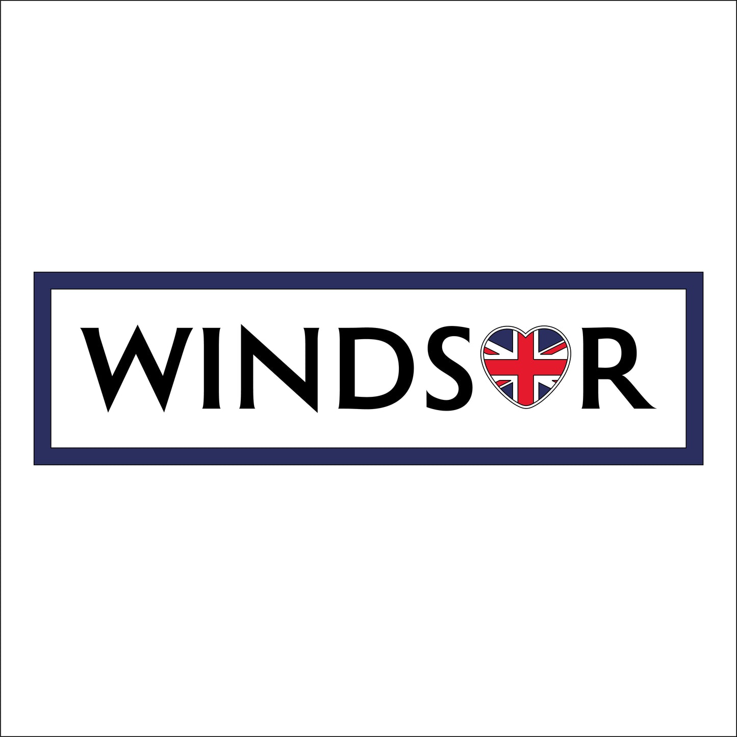 30cm Windsor Rectangle Sign