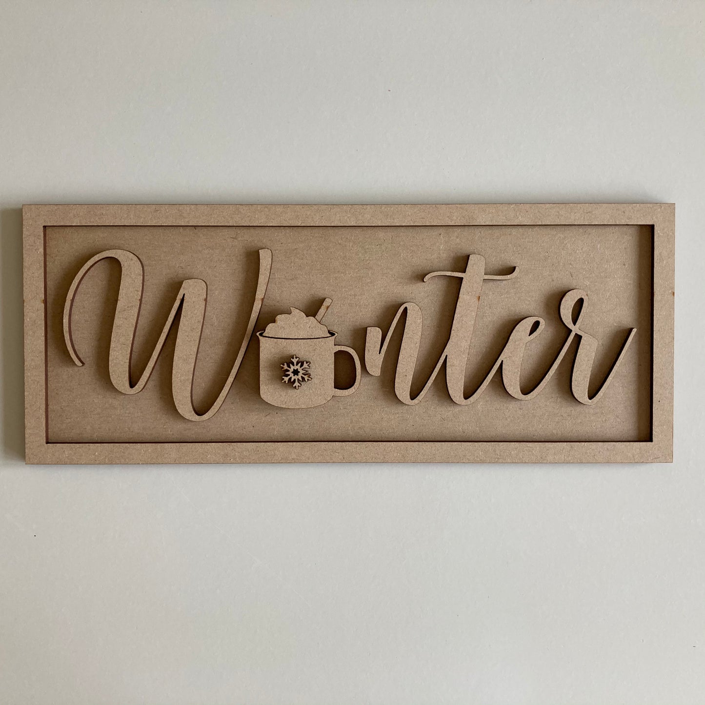 30cm Winter Rectangle Sign