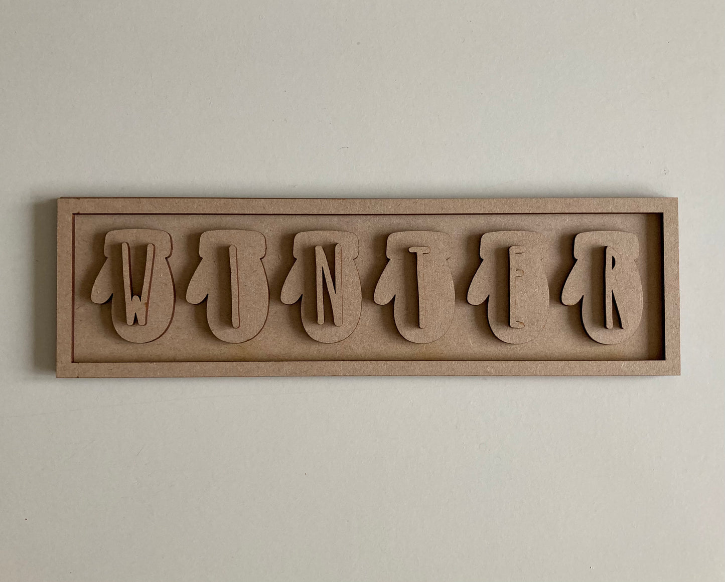 30cm Winter Rectangle Sign