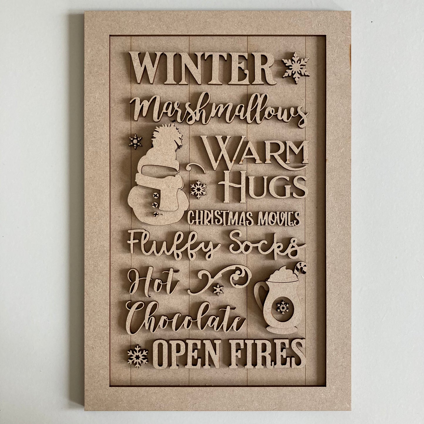 30cm Winter Words Sign