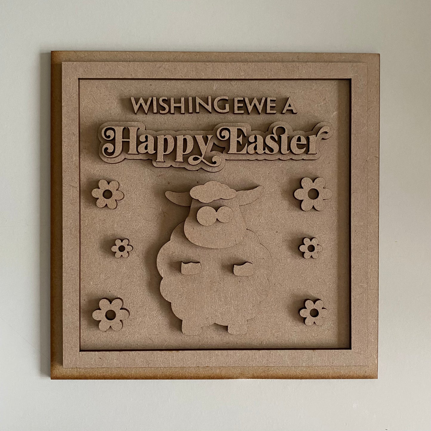 19cm Wishing Ewe A Happy Easter Sign