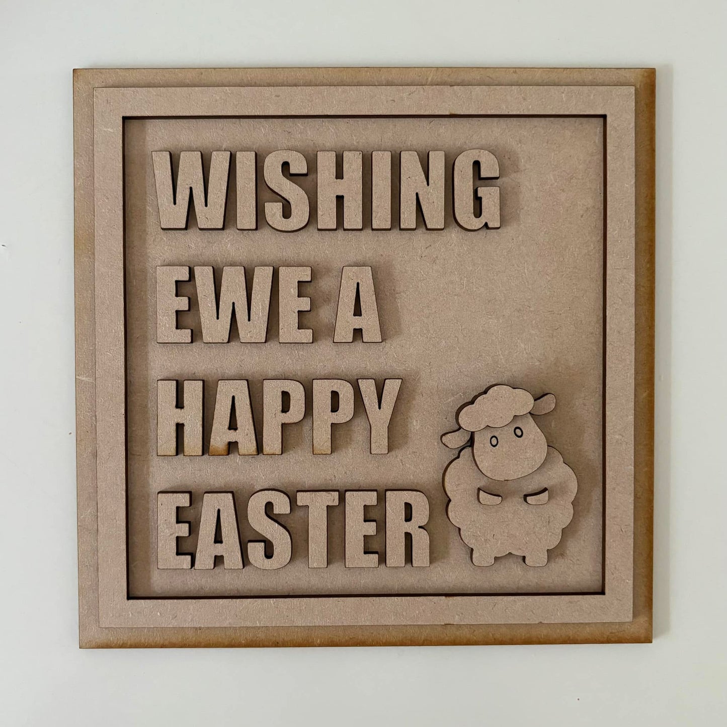 19cm Wishing Ewe A Happy Easter Sign