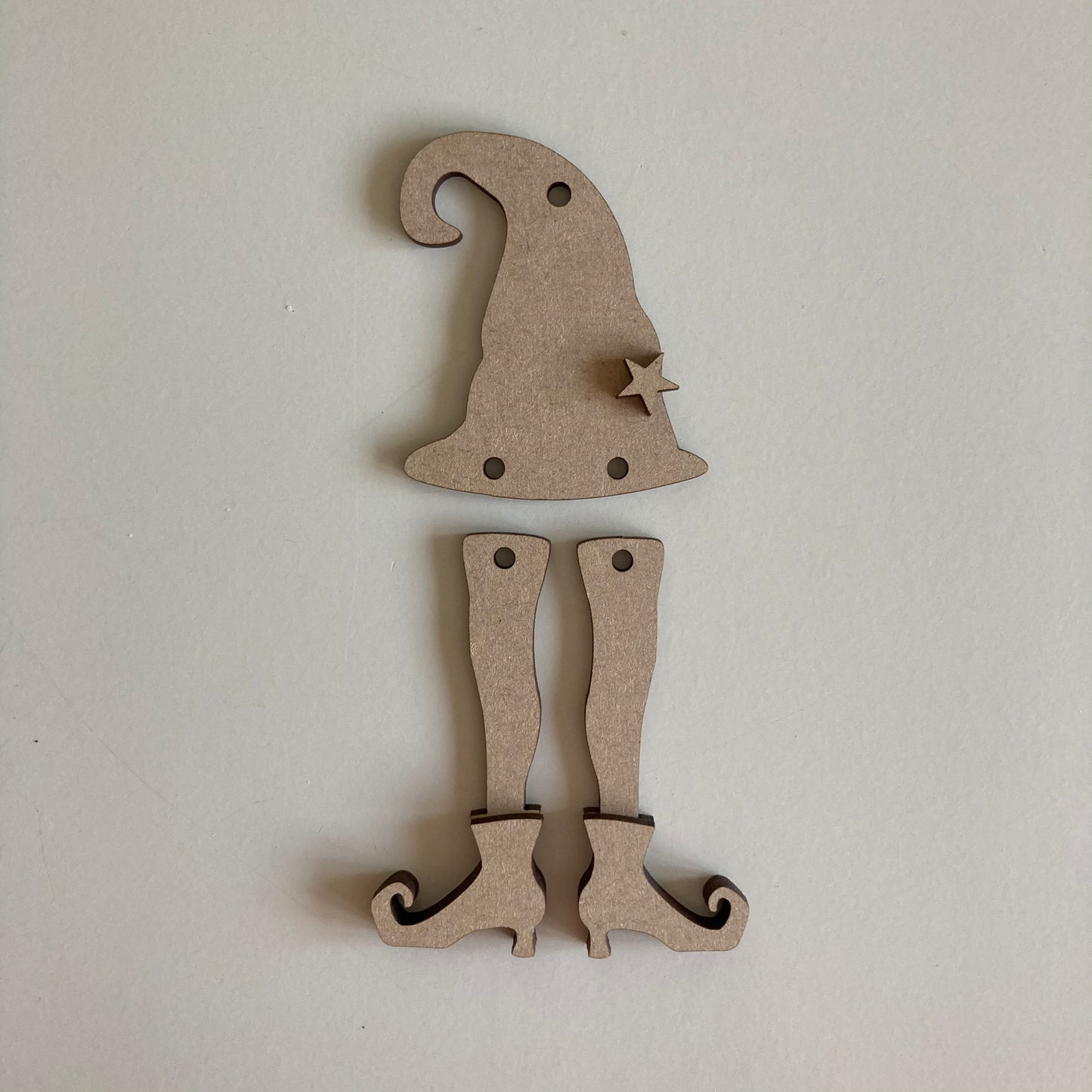 14.5cm Witch Hat & Legs Dangly Decoration