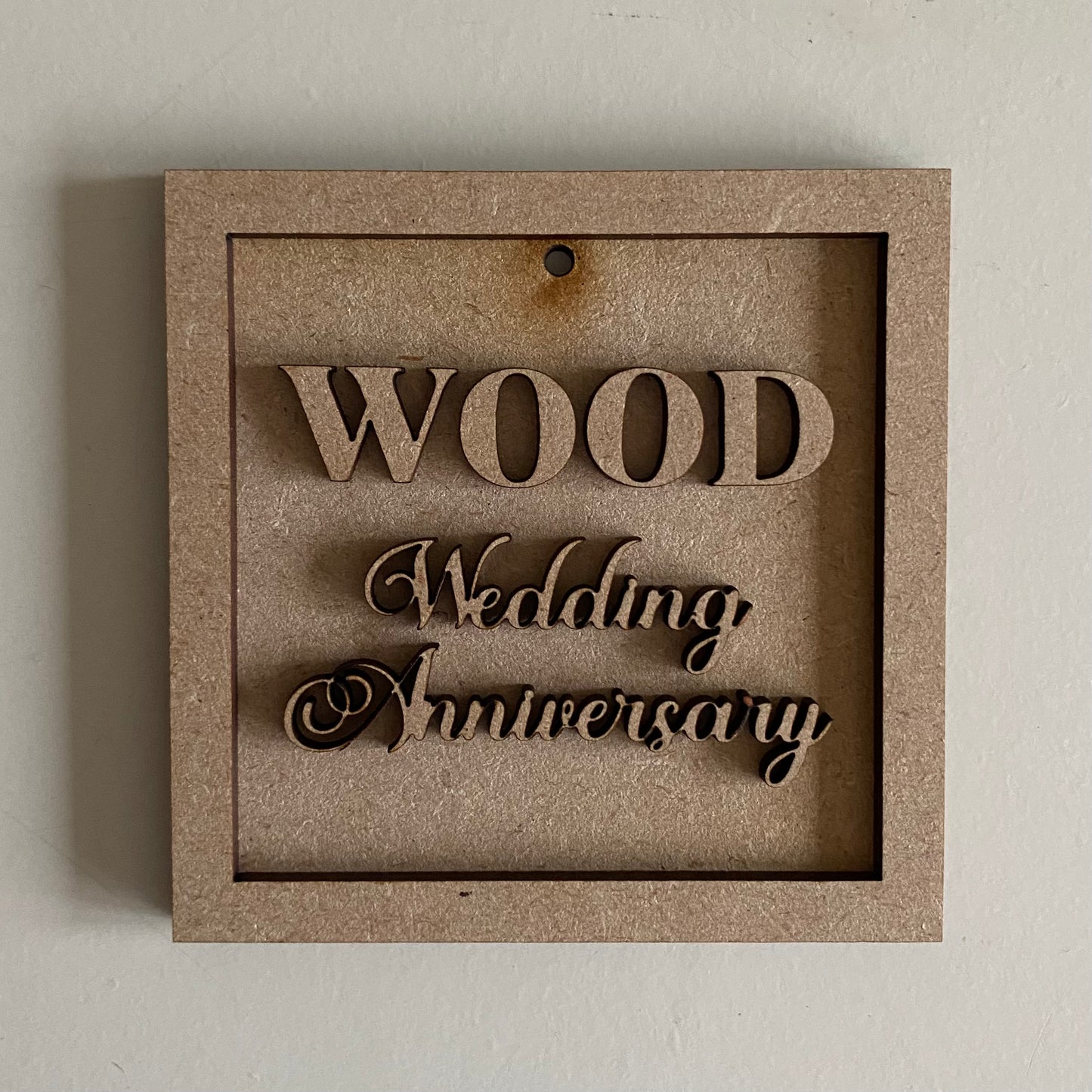 Wood Wedding Anniversary Mini Frame