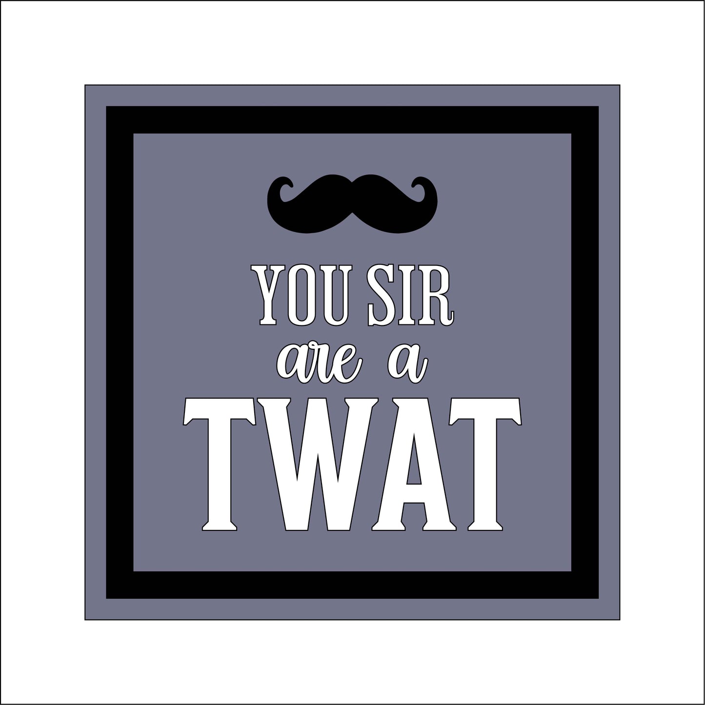 19cm You Sir Are A Twat Square Sign